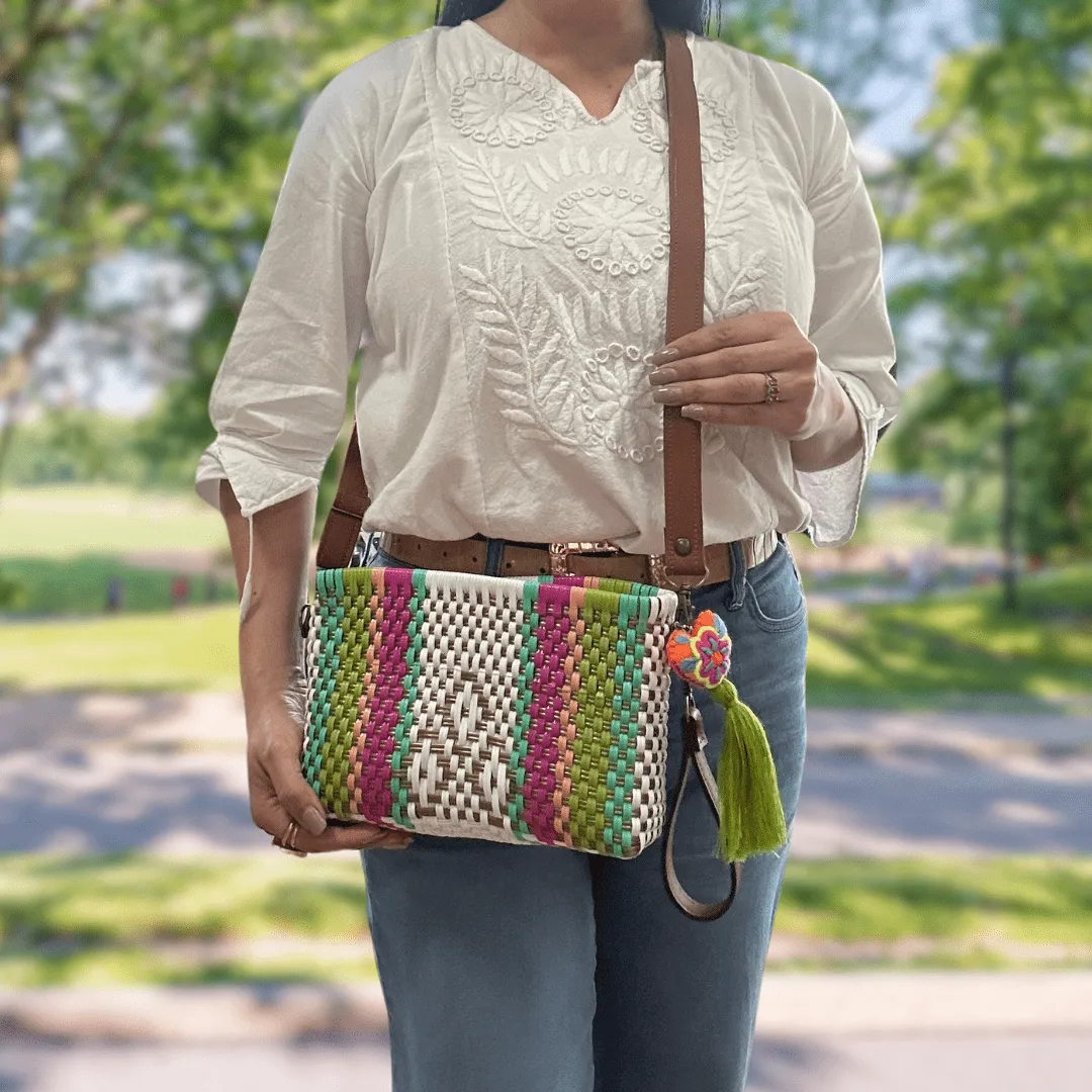 Upcycled Handwoven Crossbody Convertible -  Rosalia
