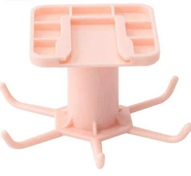 Utensil Holder Hanging Rack 6-Hooks - Under Shelf & Cabinet Kitchen Organizer