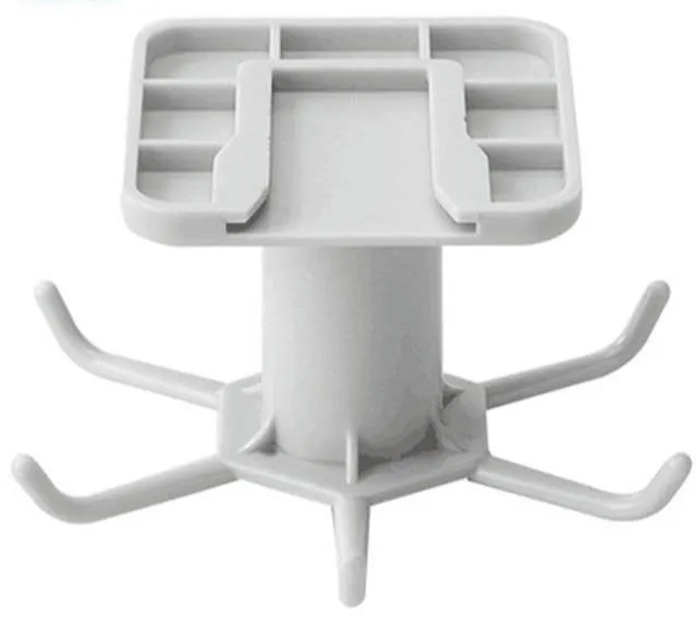 Utensil Holder Hanging Rack 6-Hooks - Under Shelf & Cabinet Kitchen Organizer