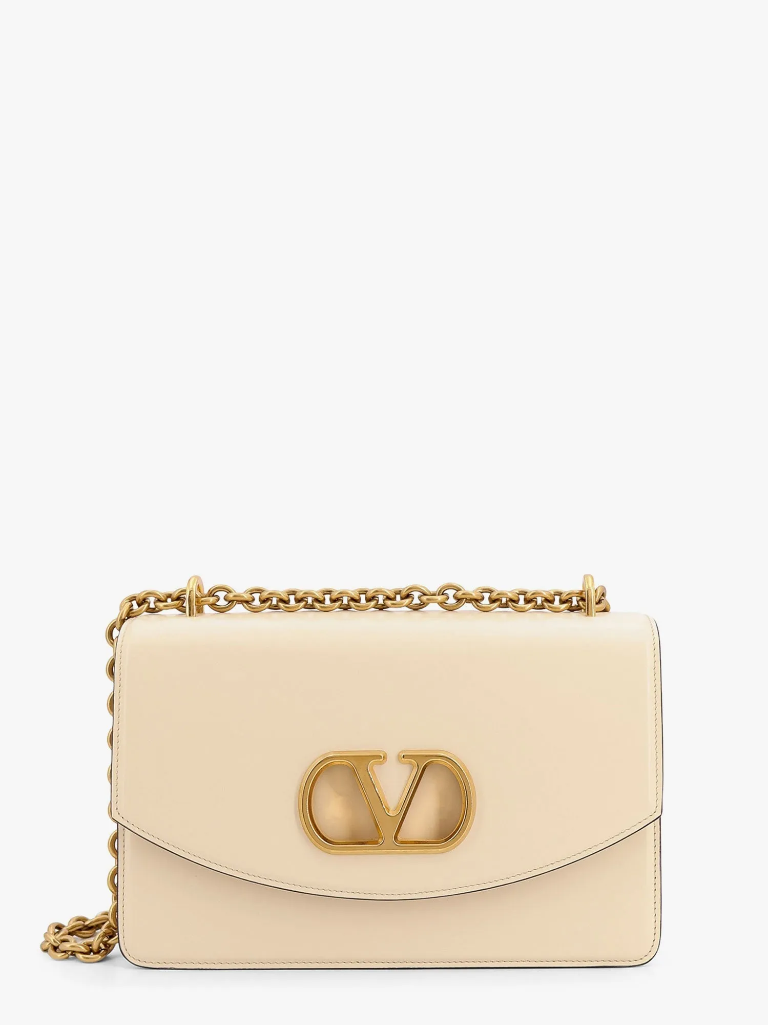 Valentino Garavani Vain Leather Shoulder Bag With Vlogo Signature Detail