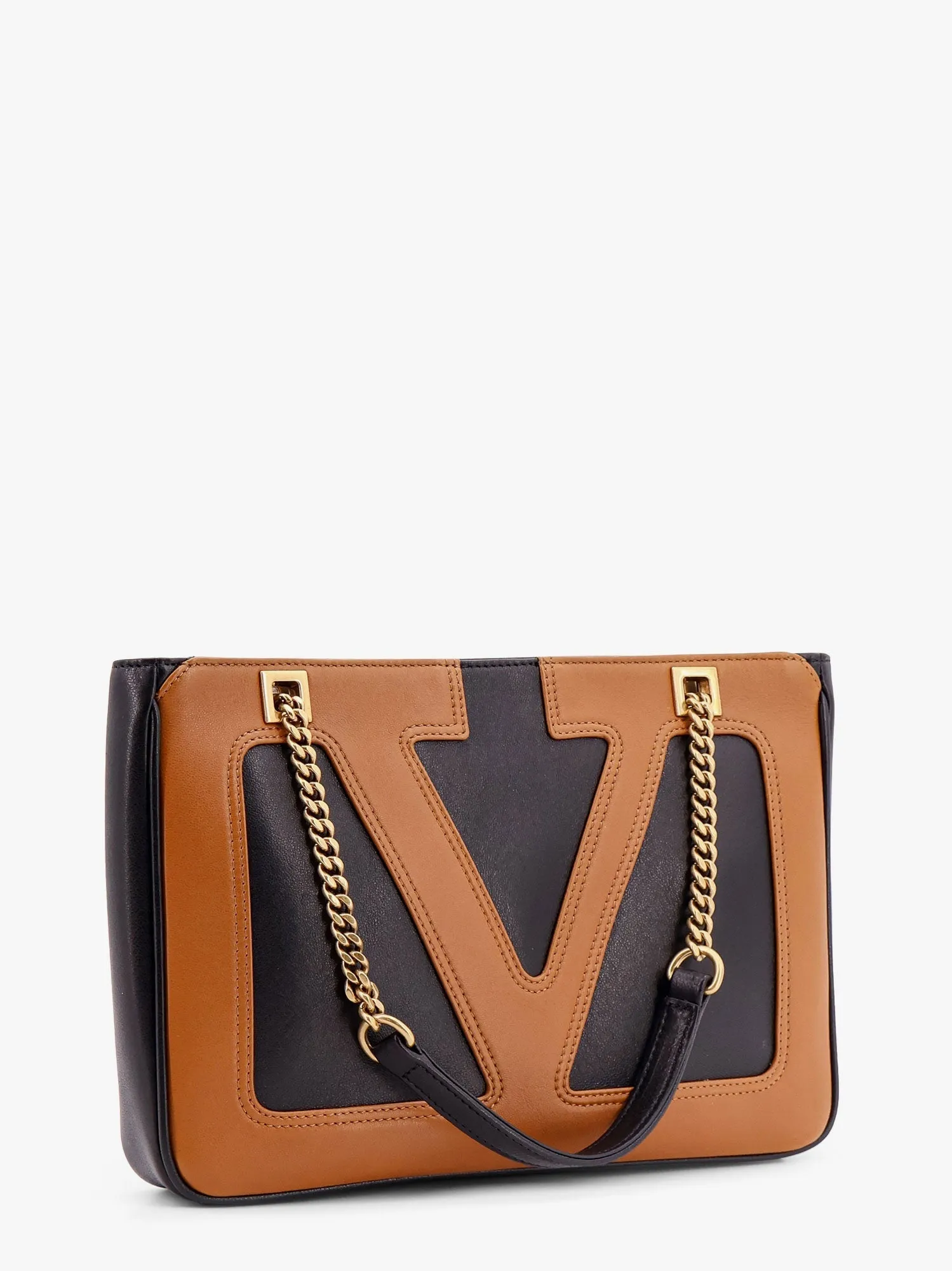 Valentino Garavani Valentino Garavani Viva Superstar Leather Shoulder Bag With Maxi Vlogo Signature On The Front