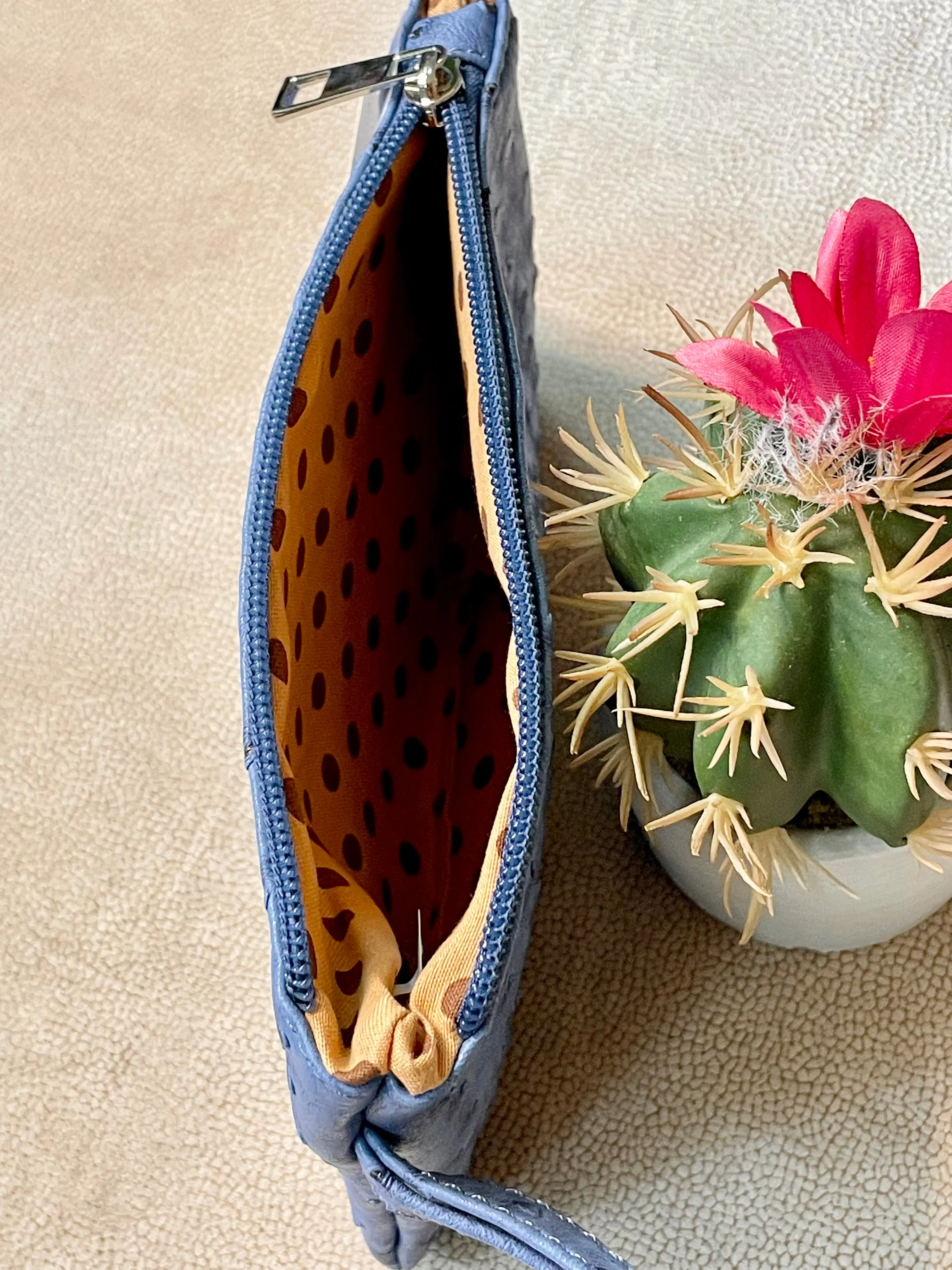 Vegan Ostrich Wristlet