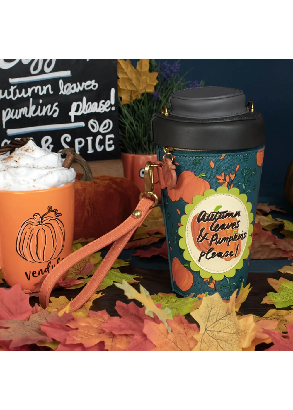 Vendula London Sugar and Spice Coffee Shop Pumpkin Spice Latte Bag