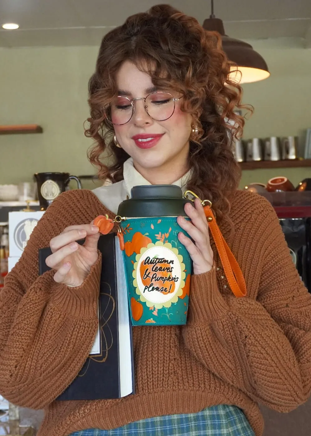 Vendula London Sugar and Spice Coffee Shop Pumpkin Spice Latte Bag