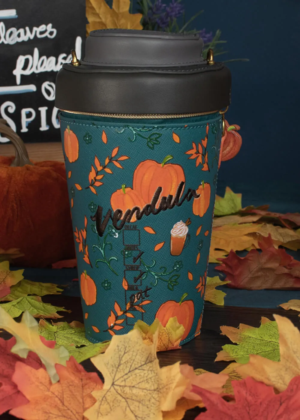 Vendula London Sugar and Spice Coffee Shop Pumpkin Spice Latte Bag