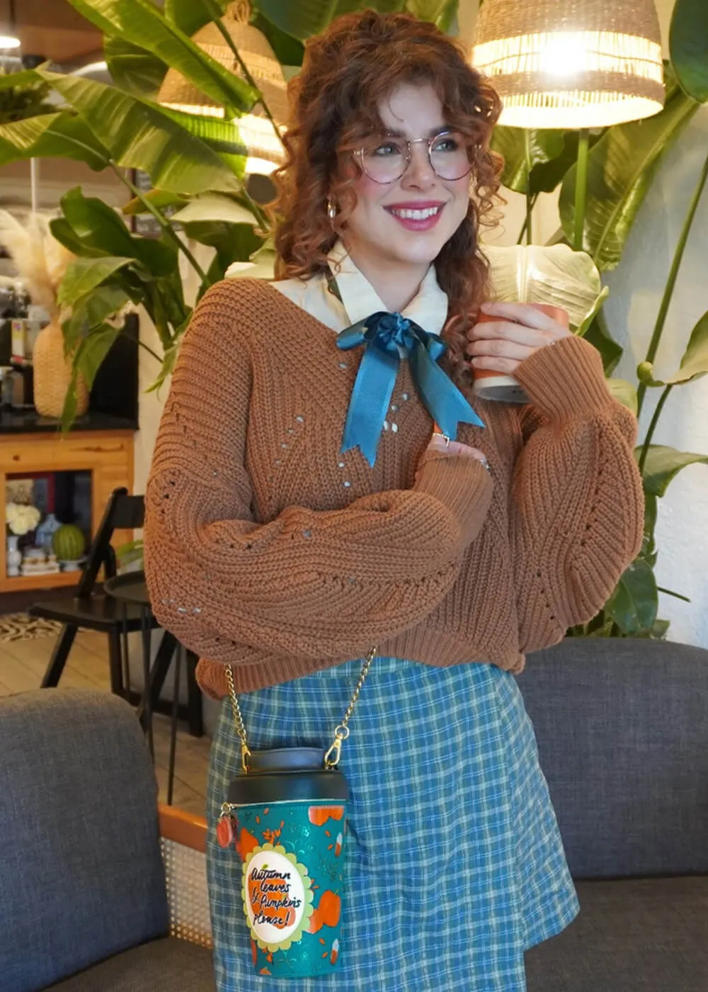 Vendula London Sugar and Spice Coffee Shop Pumpkin Spice Latte Bag
