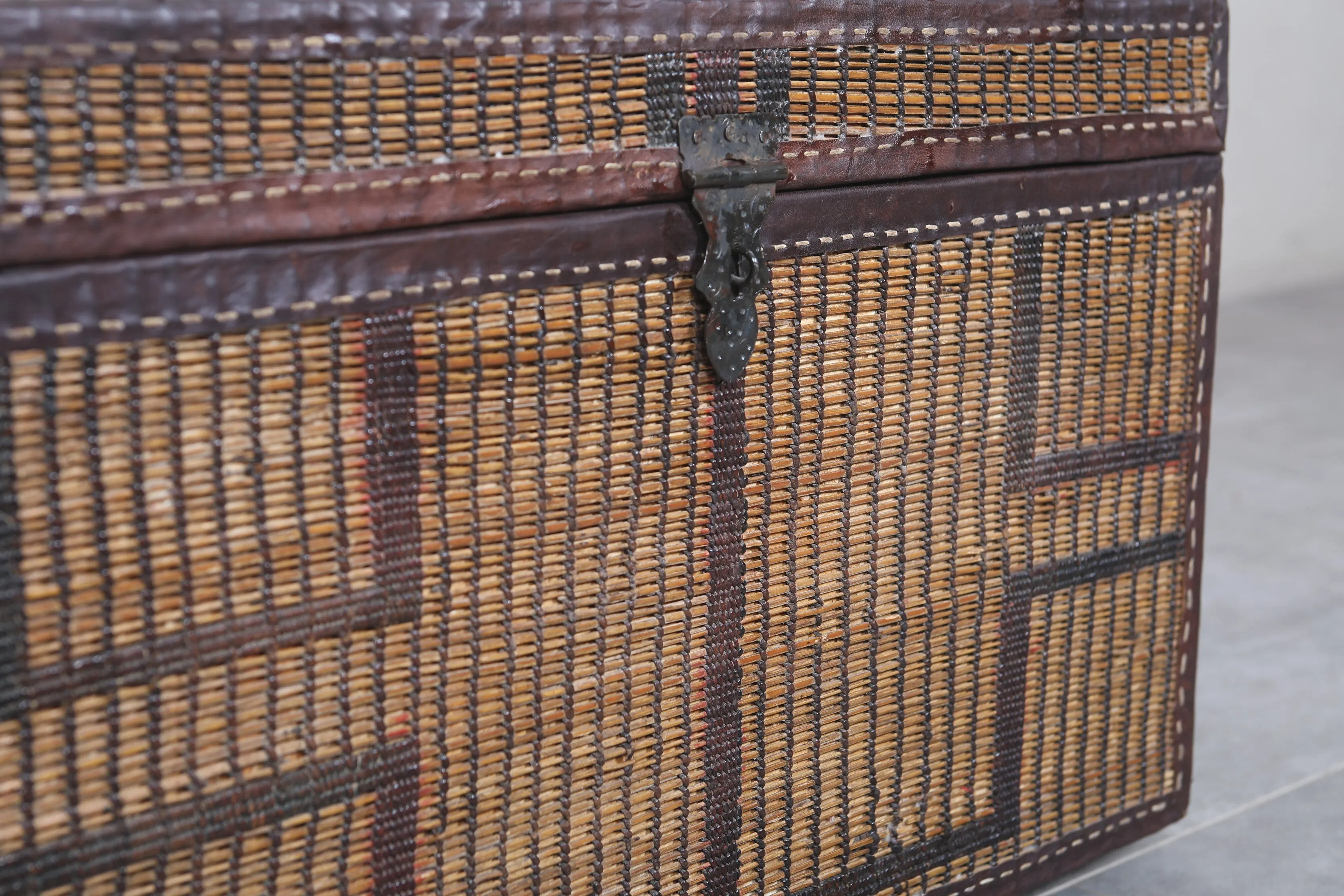 Vintage Moroccan chest  H 16.1 inches x W 27.9 inches x D 16.1 inches