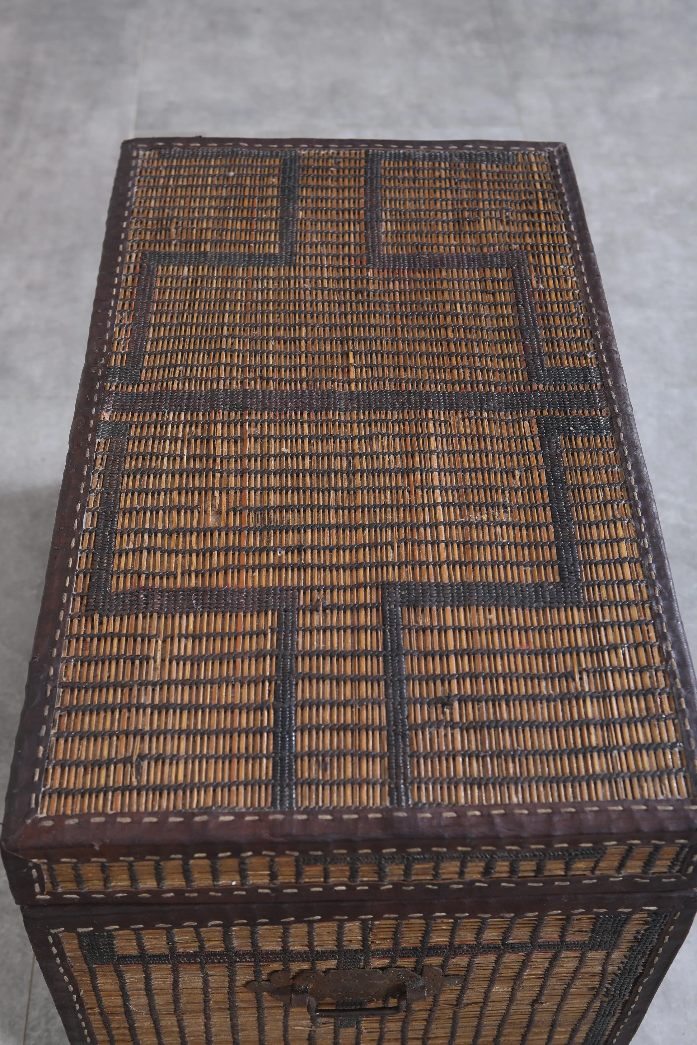 Vintage Moroccan chest  H 16.1 inches x W 27.9 inches x D 16.1 inches