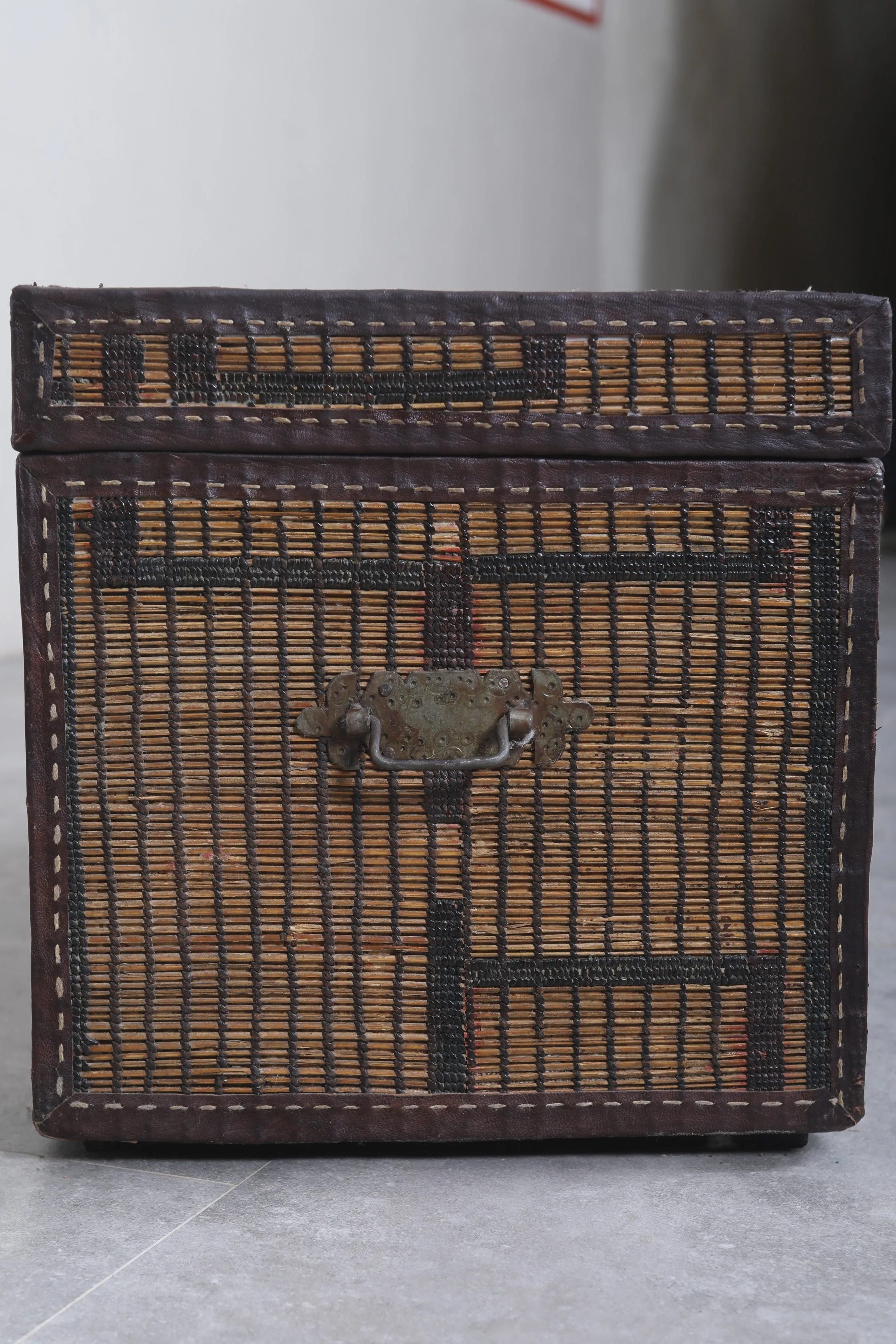 Vintage Moroccan chest  H 16.1 inches x W 27.9 inches x D 16.1 inches