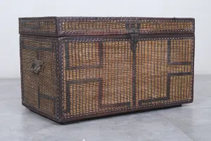 Vintage Moroccan chest  H 16.1 inches x W 27.9 inches x D 16.1 inches