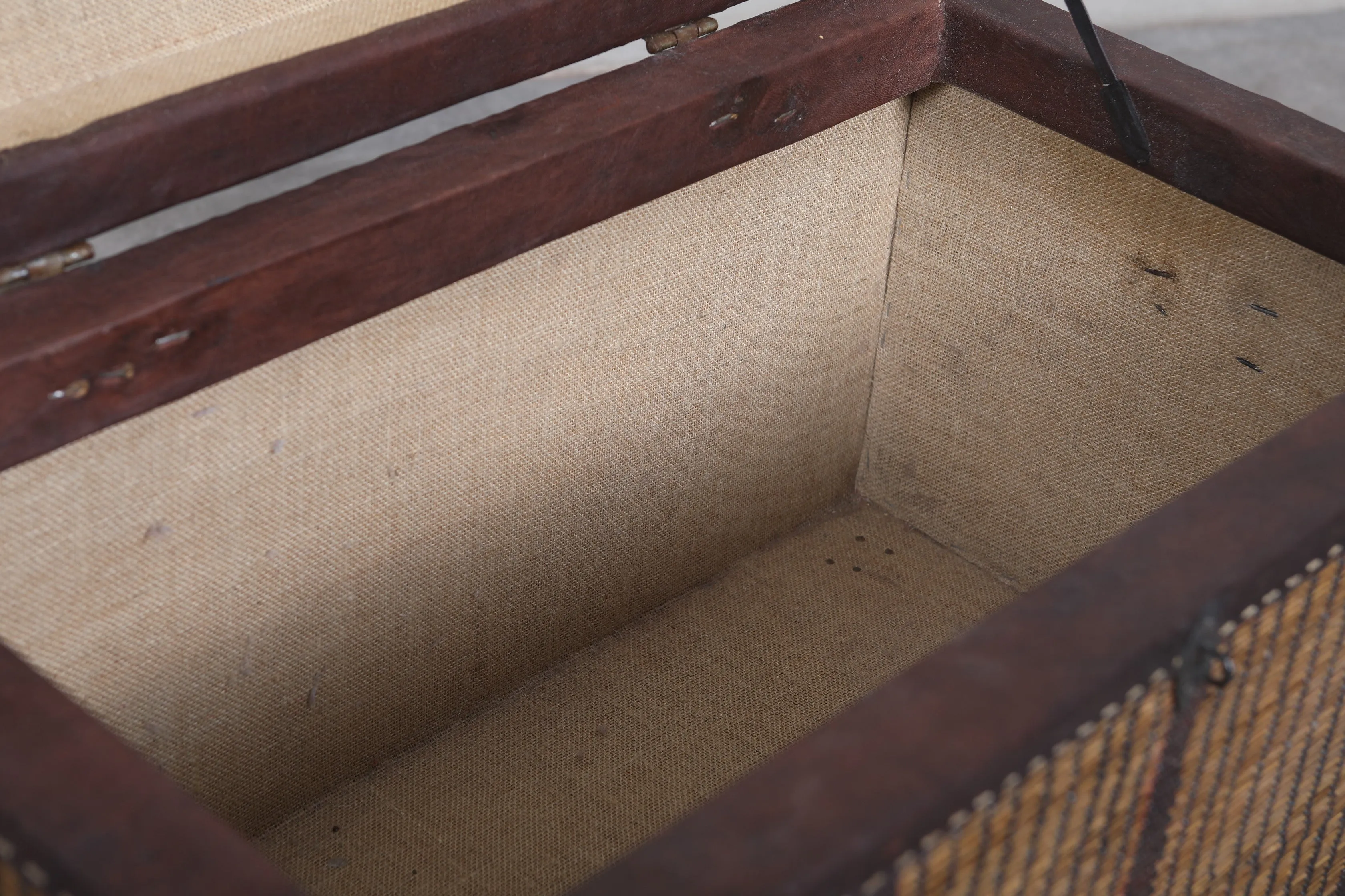 Vintage Moroccan chest  H 16.1 inches x W 27.9 inches x D 16.1 inches