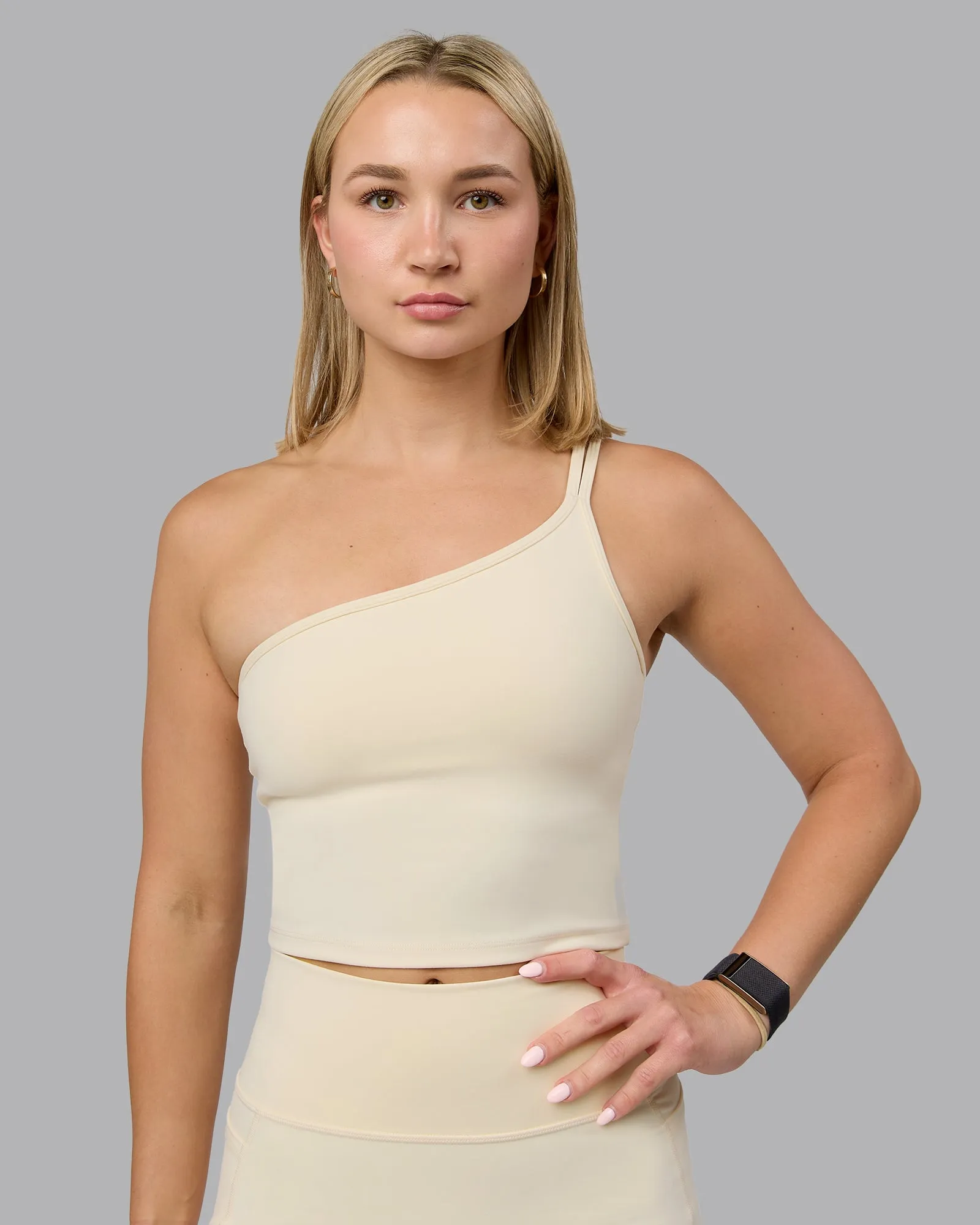 Vivid Skimmer Shelf Bra Tank - Ivory