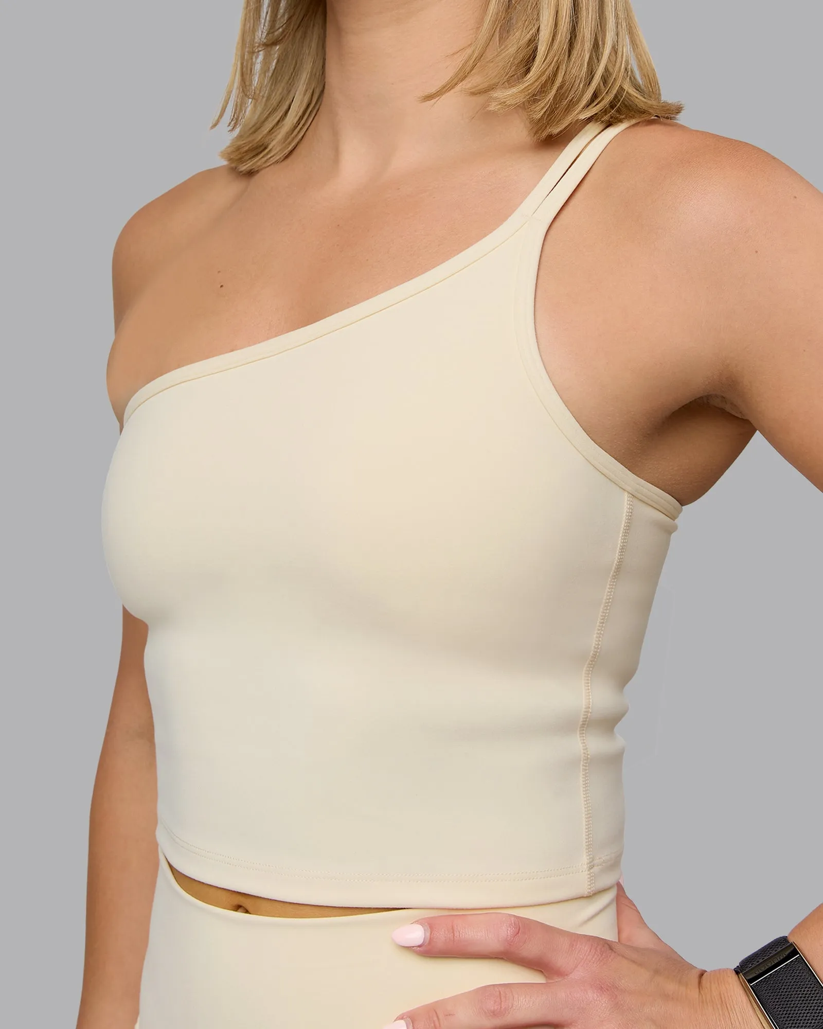 Vivid Skimmer Shelf Bra Tank - Ivory