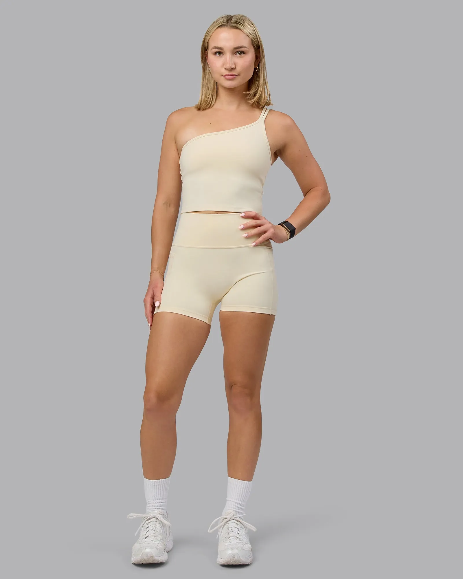 Vivid Skimmer Shelf Bra Tank - Ivory