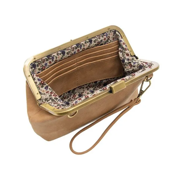 Vivie Lock Crossbody/Wristlet - Tuscan Tan