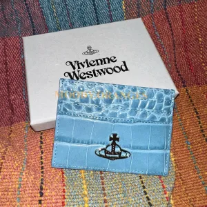 Vivienne Westwood Blue Croc Cardholder