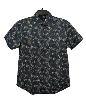 Vustra Organic Cotton Floral Print Pattern Lightweight SS Shirt