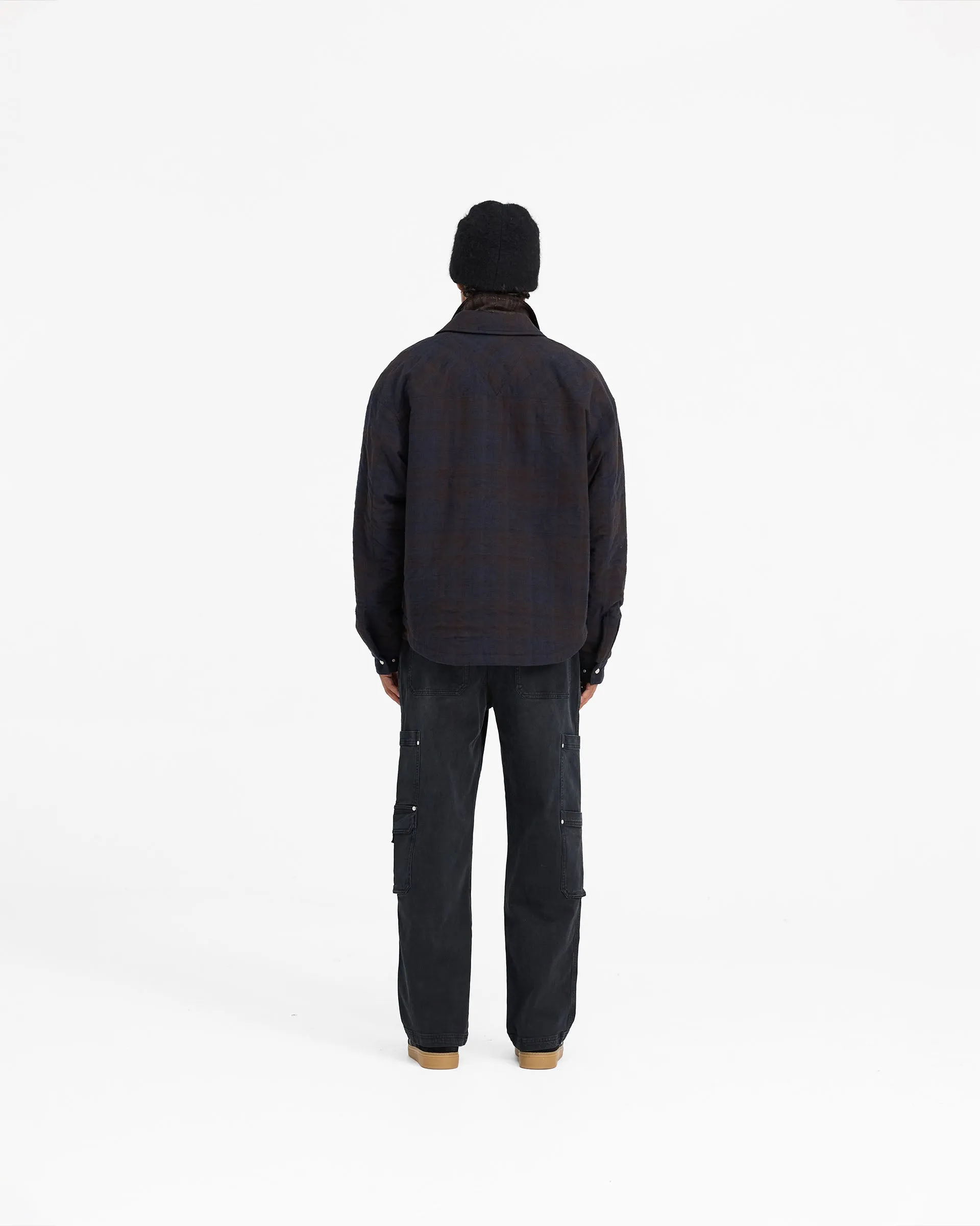 Wadded Zip Overshirt - Midnight Navy