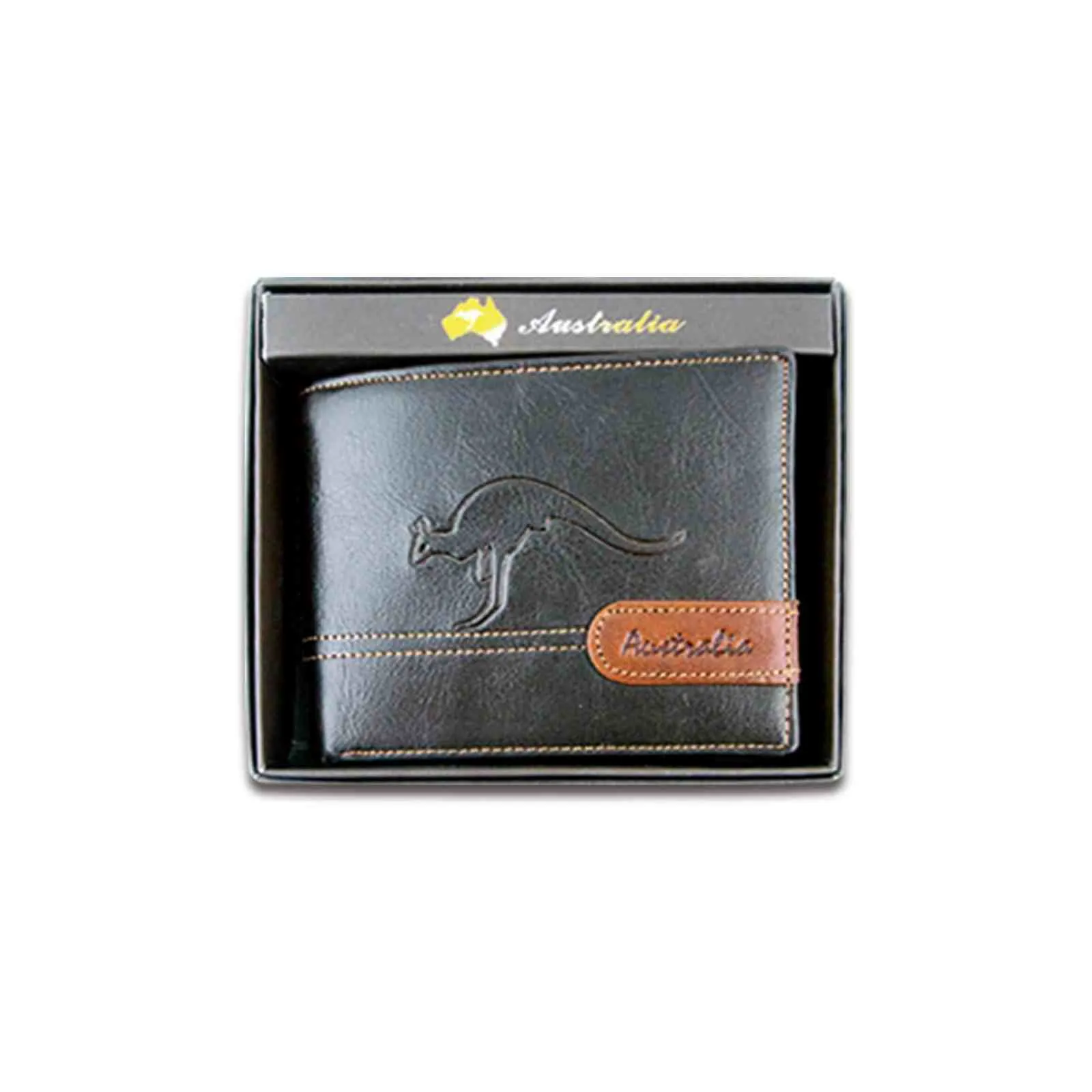 Wallet with Australia and Embossed Kangaroo