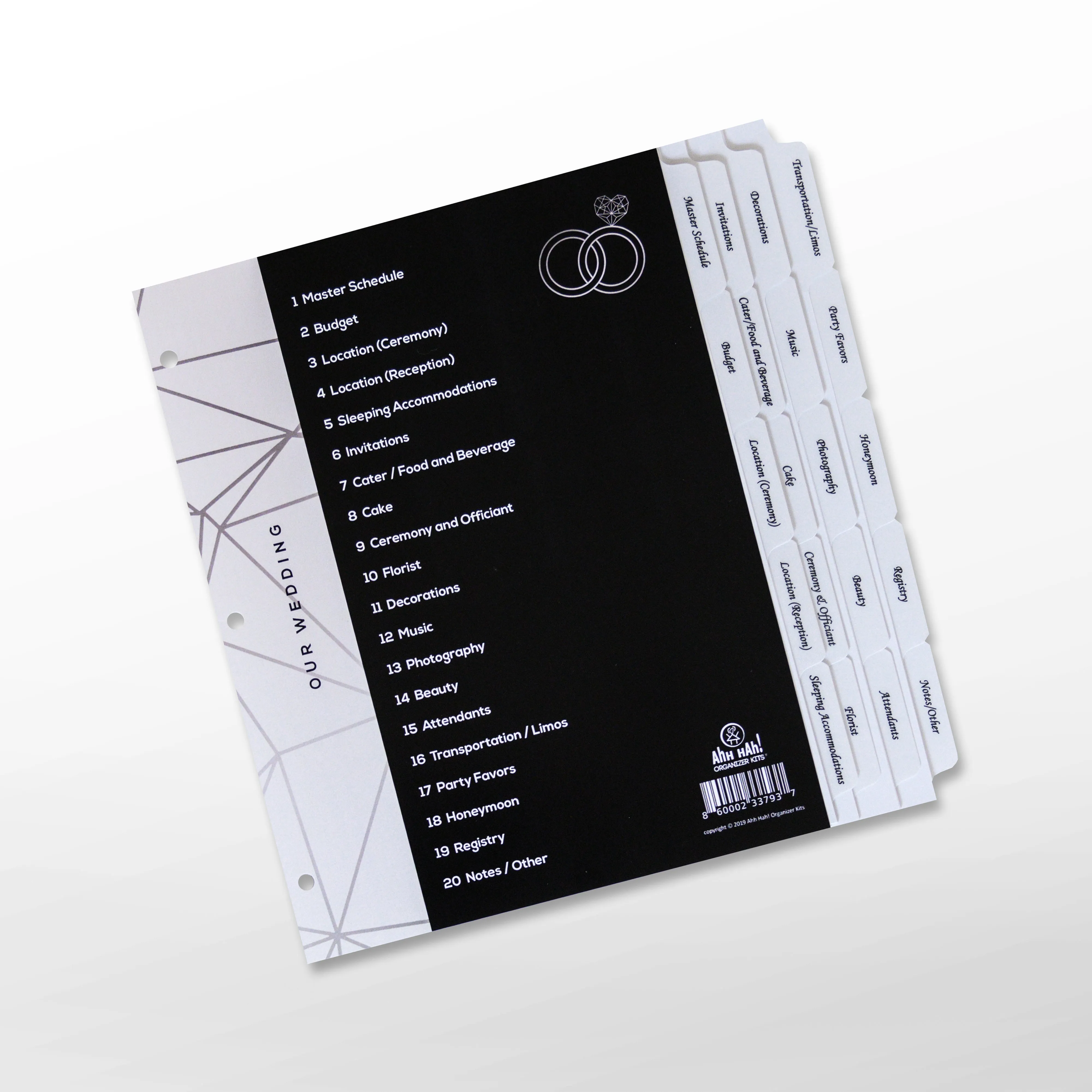 Wedding Planner Organizer Kit - Architectural Version