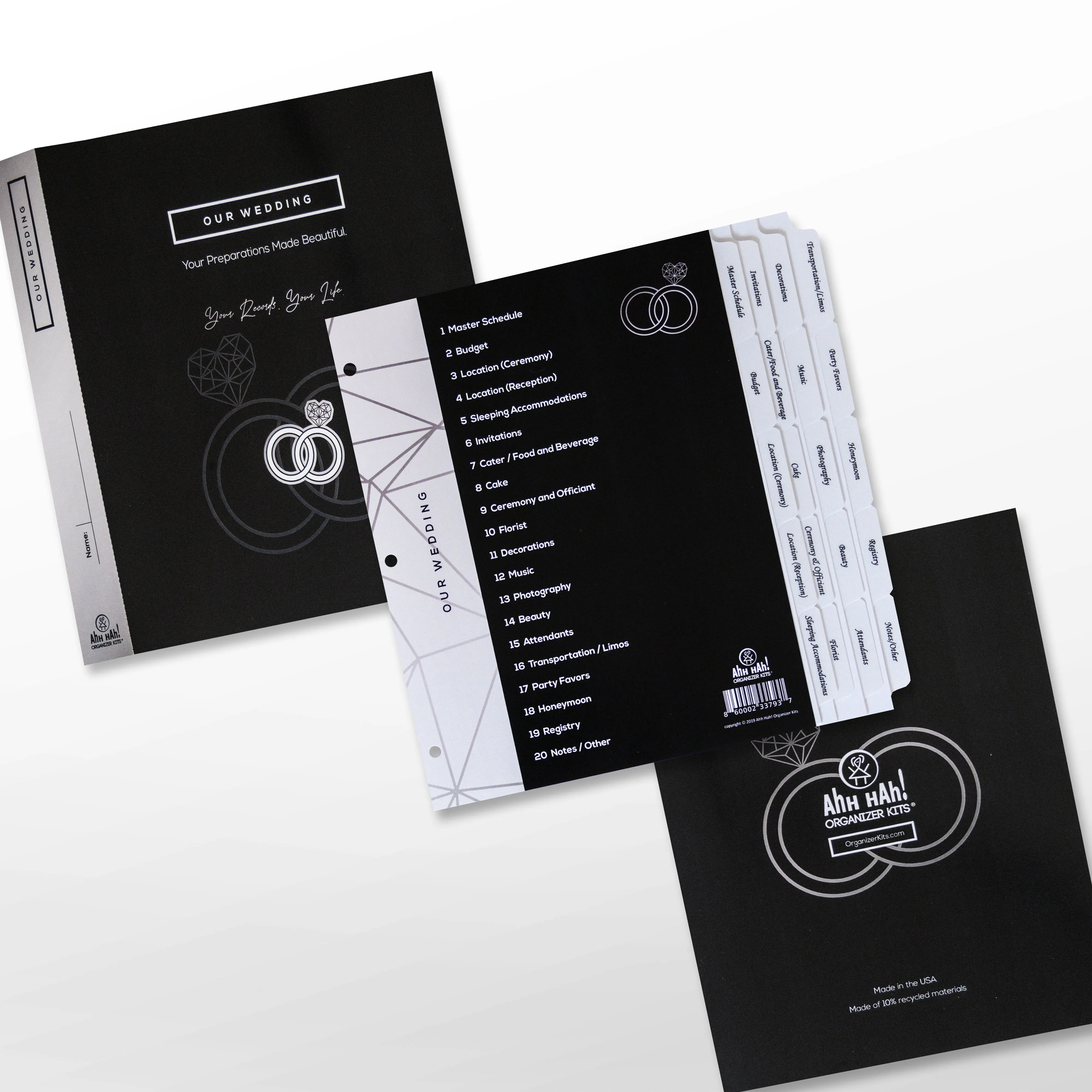 Wedding Planner Organizer Kit - Architectural Version