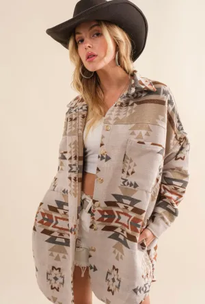 Whiskey Road Aztec Shacket