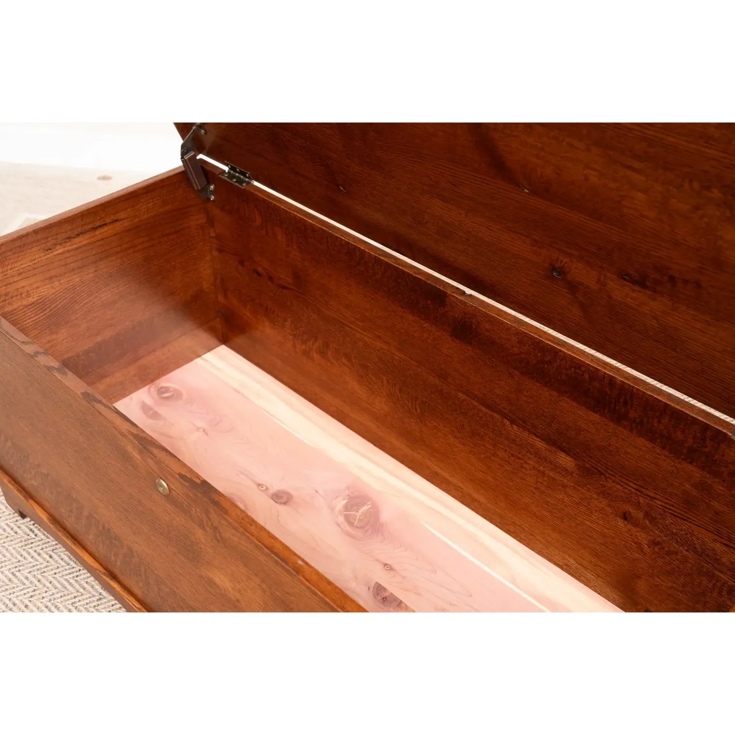 Whitley Rustic Quartersawn Oak Hope Chest, Asbury Stain