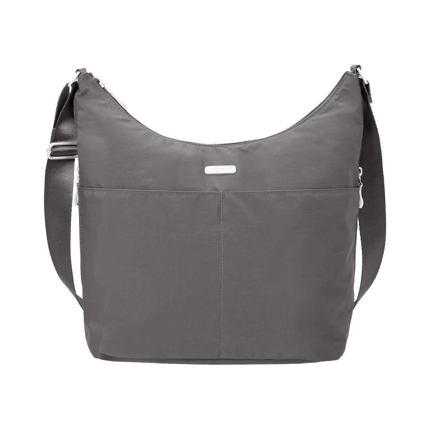 Women's Baggallini Hobo Crossbody with RFID Wristlet Charcoal Nylon