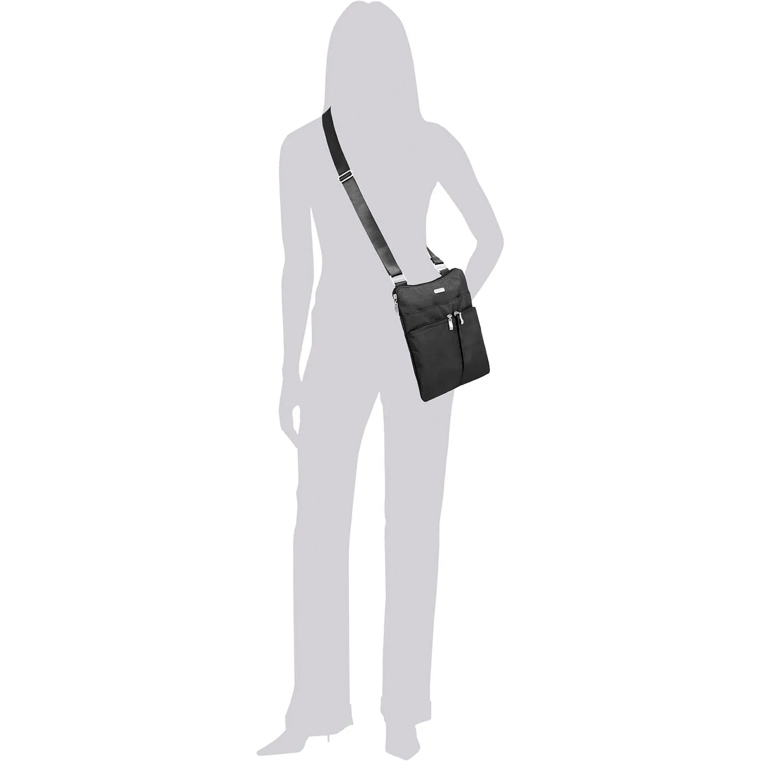Women's Baggallini Horizon Crossbody Charcoal Nylon