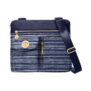 Women's Baggallini Melbourne Crossbody Horizon Stripe Print Nylon