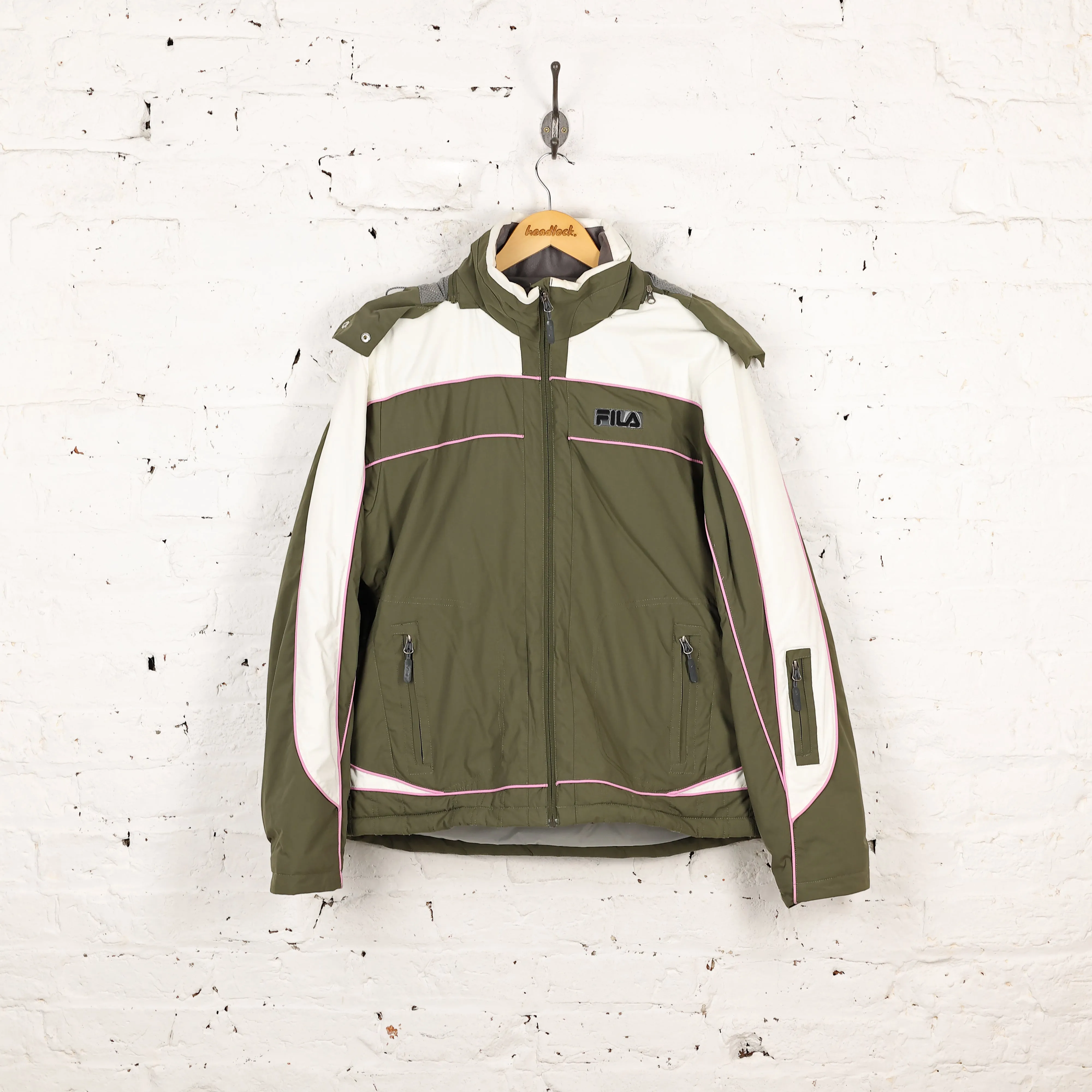 Women's Fila Ski Jacket Coat - Green - Womens XL