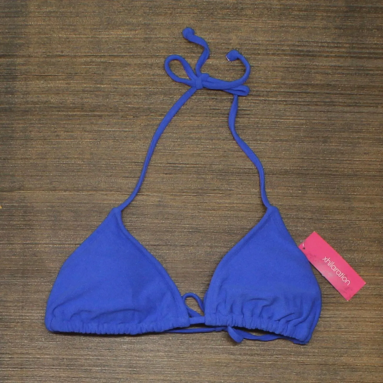 Xhilaration Juniors' Terry Triangle Bikini Top