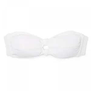 Xhilaration Women's Knot Front Ribbed Texture Strapless Bandeau Bikini Top
