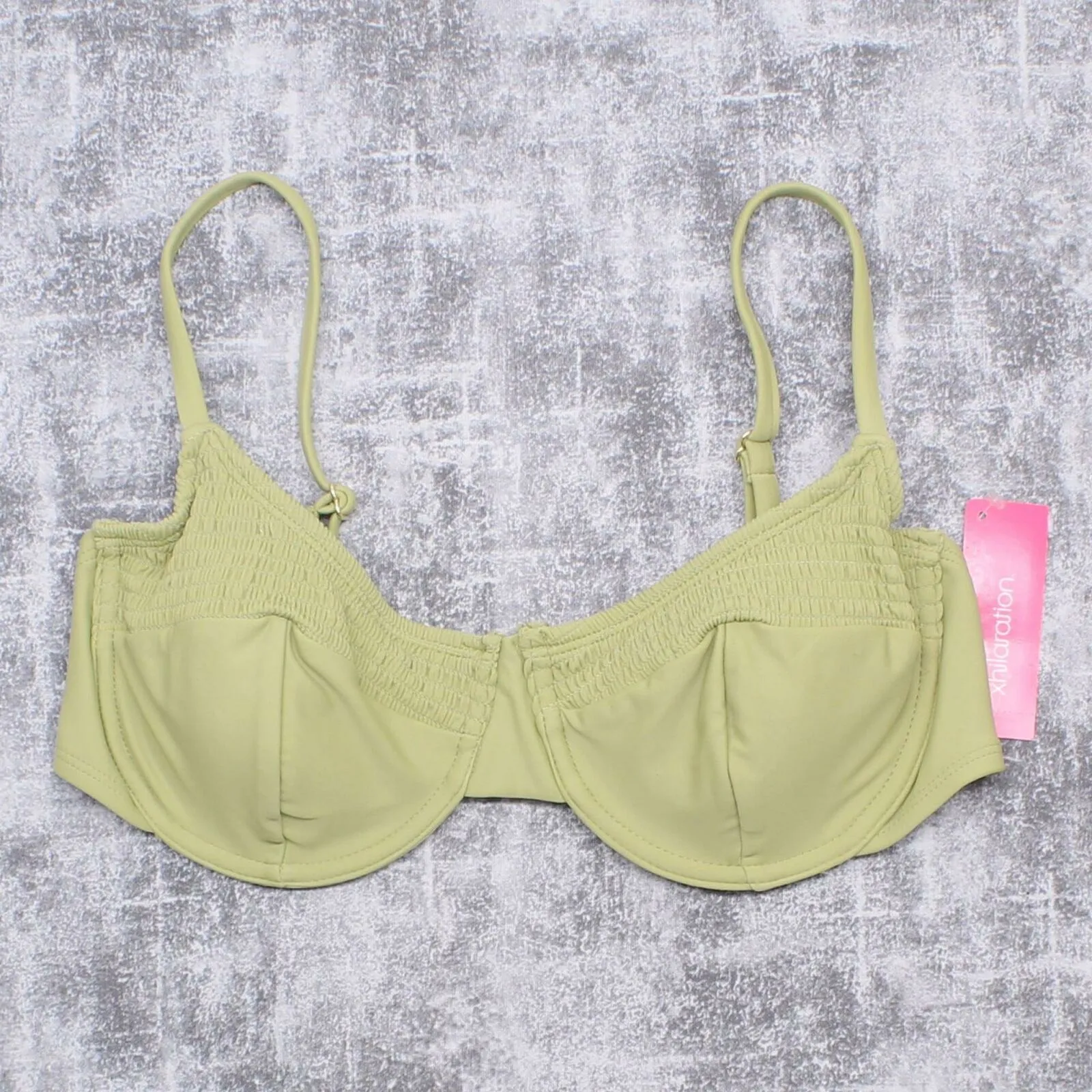 Xhilaration Women's Smocked Underwire Bikini Top