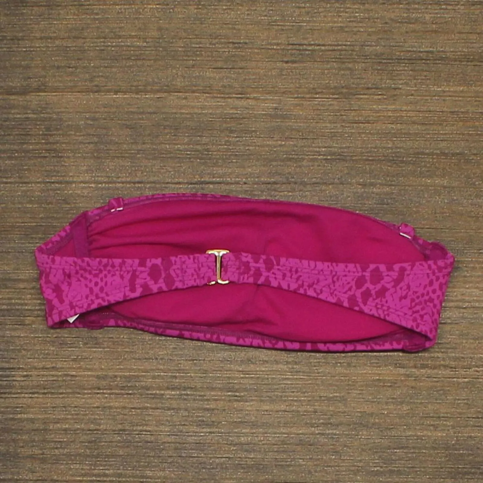Xhilaration Women's Textured Bandeau Bikini Top Fuchsia Pink XS (00)