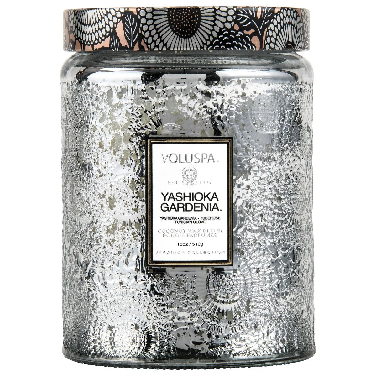 Yashioka Gardenia Large Glass Jar Candle 16 oz