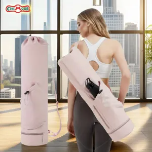 Yoga Mat Bag with Water Bottle Pocket and Bottom Wet Bag