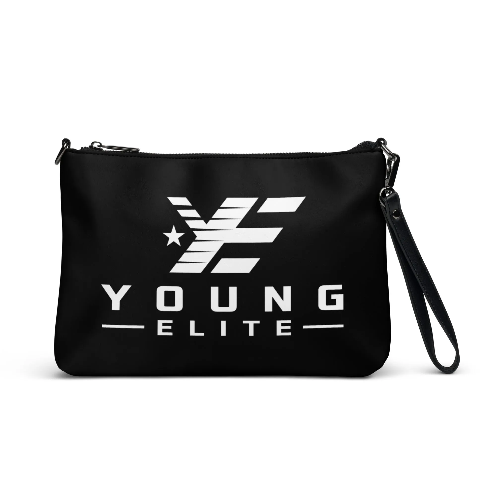 Young Elite Black Crossbody Bag Stylish White Design Premium Quality