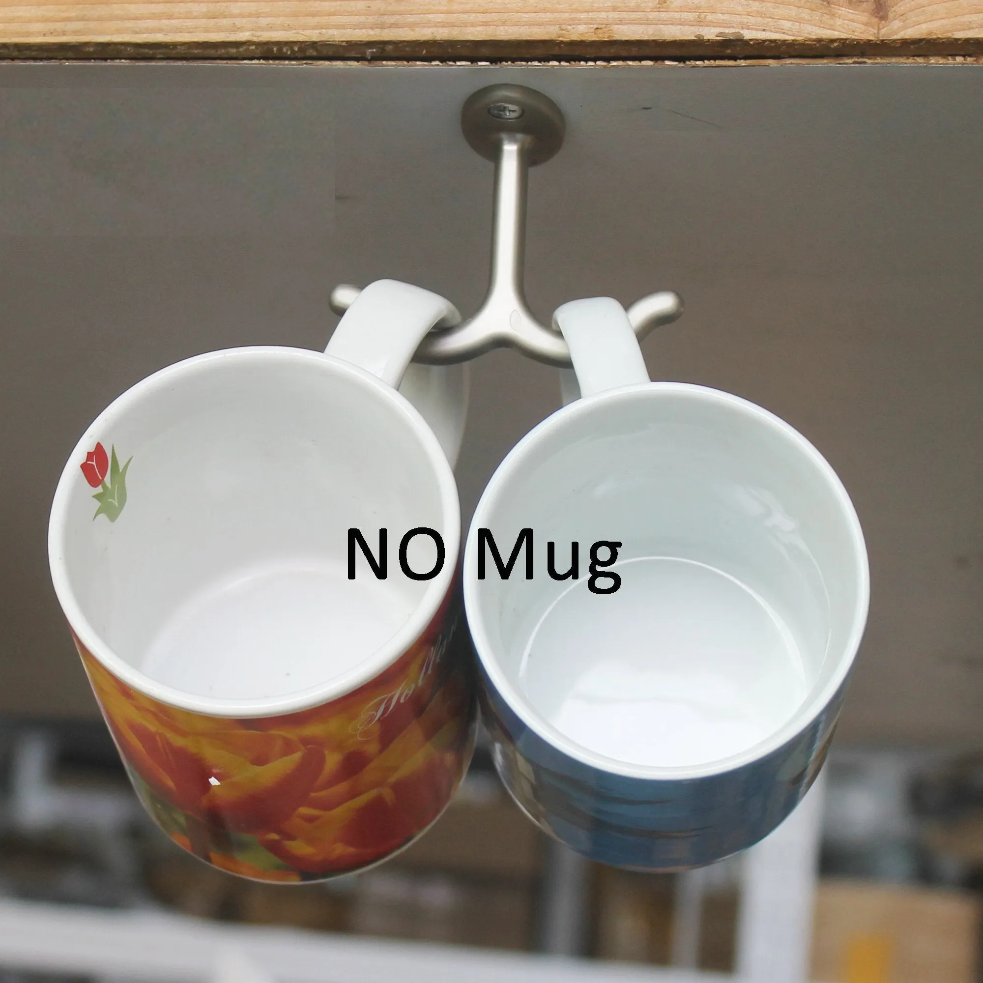 YYST Mug Cup Holder Cabinet Hanging Organizer Rack - No Mugs