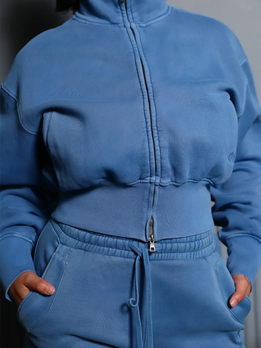 Zip Up Pockets Two Pieces Set